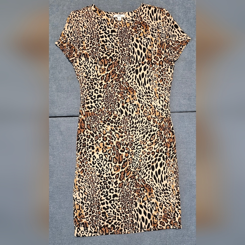 Bar Ill Women's Cheetah-Print Short-Sleeve Bodycon Dress Size:XL